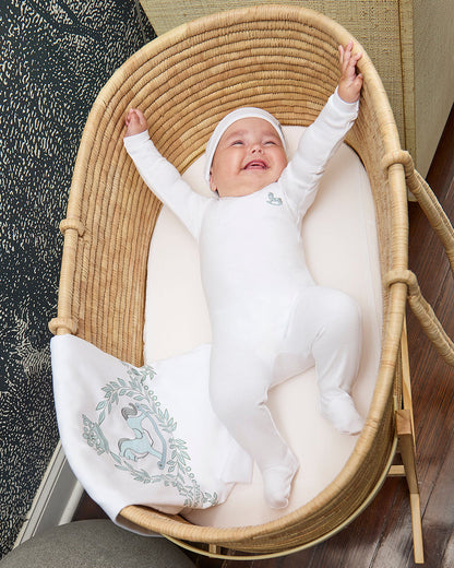 Baby "Rocking Pony" Embroidered 100% Pima Cotton Footie