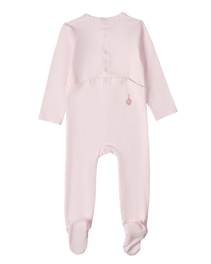 2 Piece Baby Girls "Girl And Her Waddling Ducks" Cotton Rich Footie Set