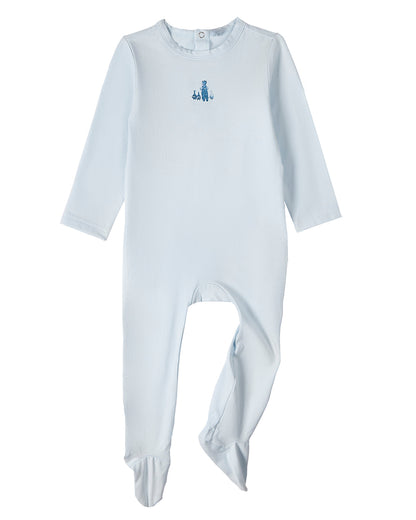 2 Piece "Boy And His Waddling Ducks" Cotton Rich Footie Set