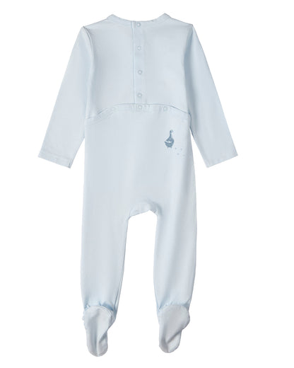 2 Piece "Boy And His Waddling Ducks" Cotton Rich Footie Set