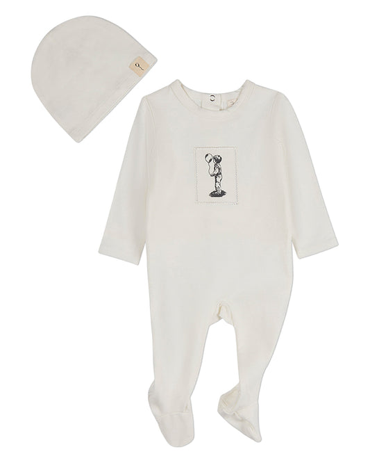 2 Piece Baby Boys "The Little Boy And His Balloon" Cotton Rich Footie Set