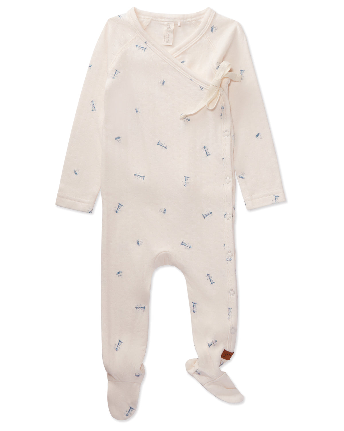 4 Piece "Lighthouse" Rayon from Bamboo Blend Pointelle Footie Set