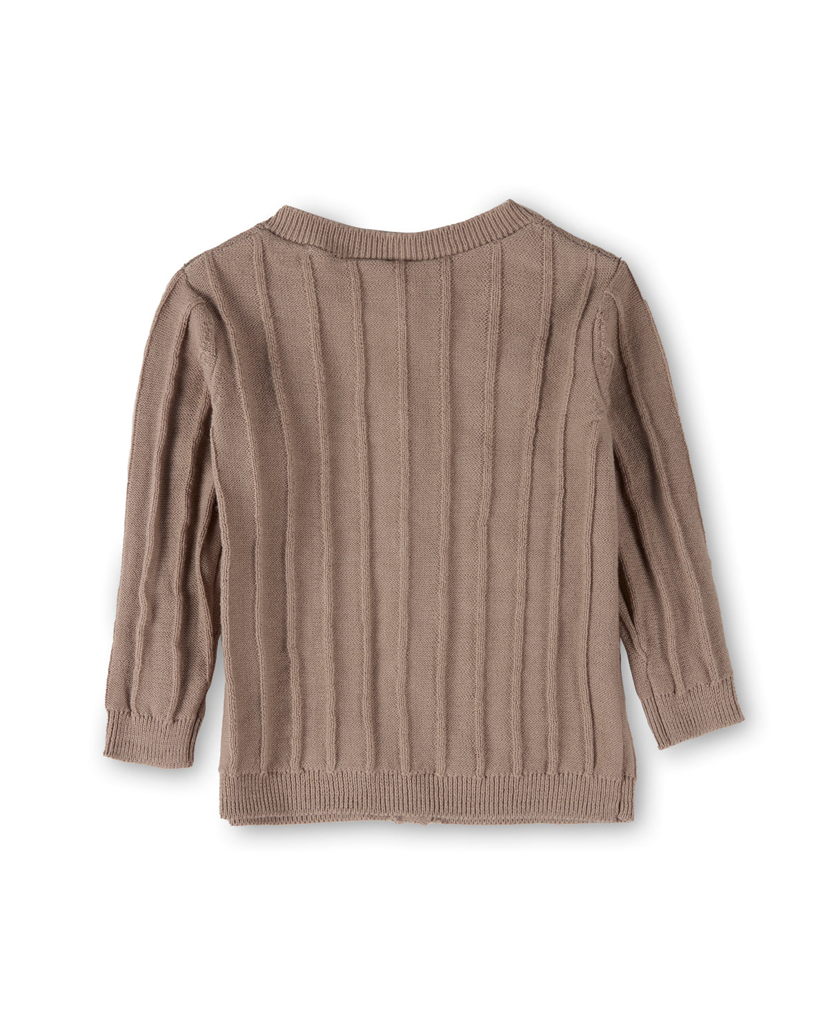 Baby and Toddler 3D Knit 100% Cotton Ribbed Long-Sleeve Cardigan