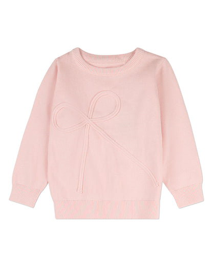 2 Piece Baby and Toddler Girls 100% Cotton Knit Play Set with Bow Trim