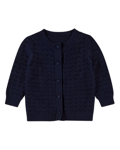 2 Piece Baby and Toddler Boys 100% Cotton Chevron Knit Cardigan Set