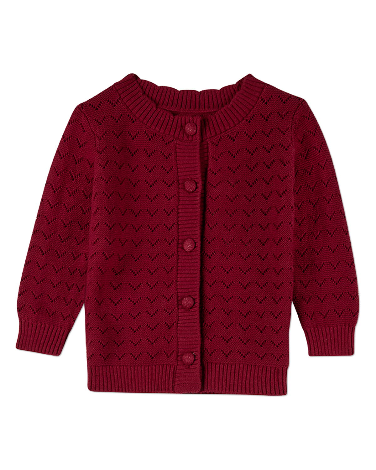 2 Piece Baby and Toddler Girls 100% Cotton Chevron Knit Cardigan Set