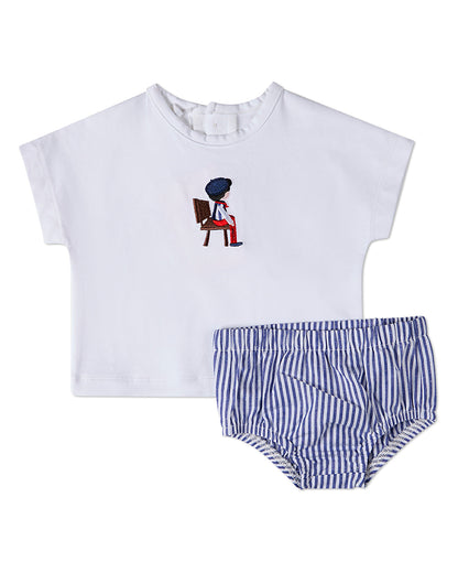 2 Piece Baby and Toddler Boys "The Boy's Favorite Seat" Bloomer Set