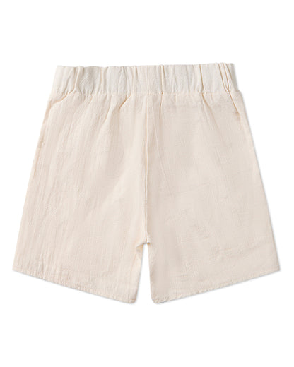 2 Piece Kids "Set The Sail" 100% Cotton Embroidered Shorts Set