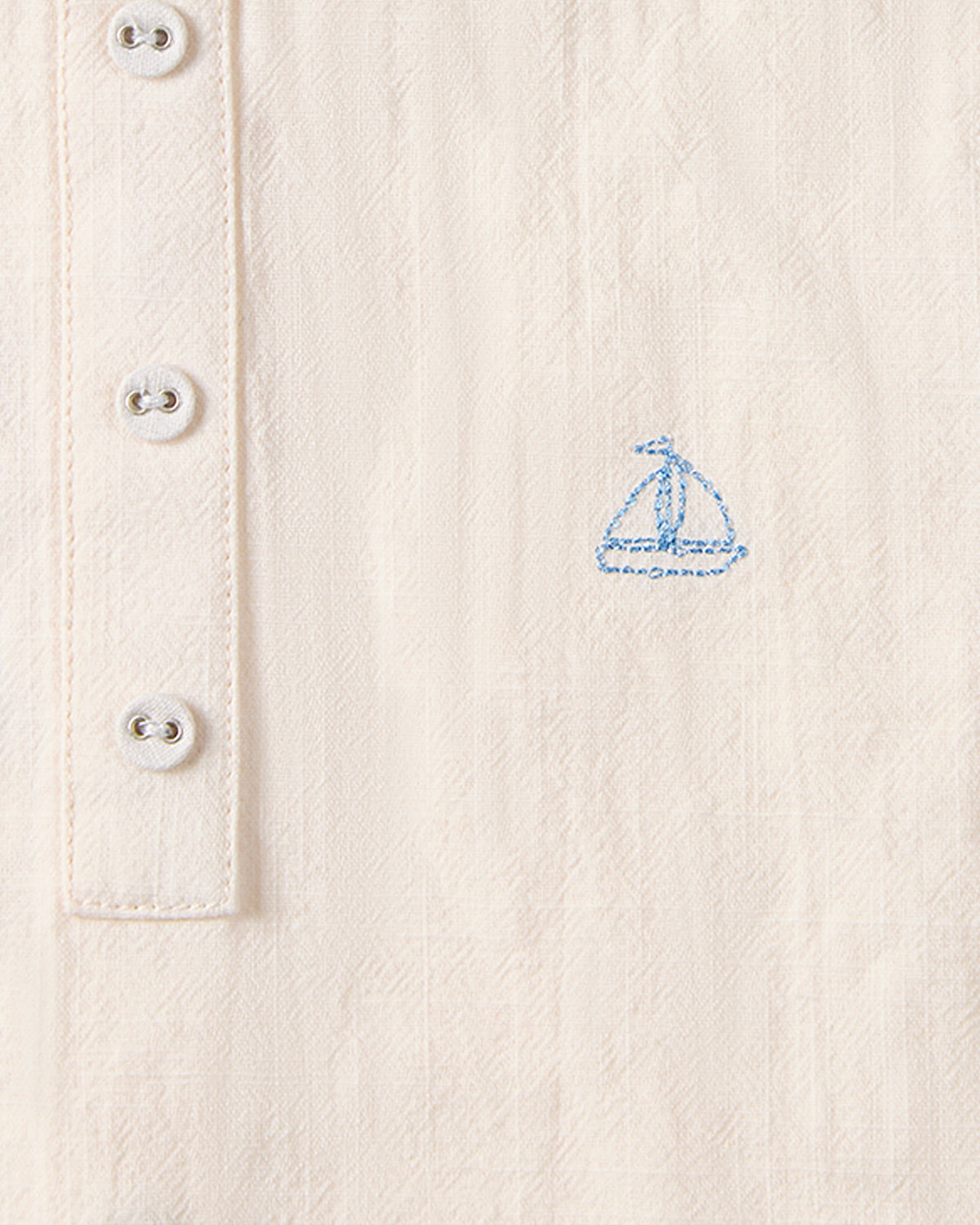 2 Piece Kids "Set The Sail" 100% Cotton Embroidered Shorts Set