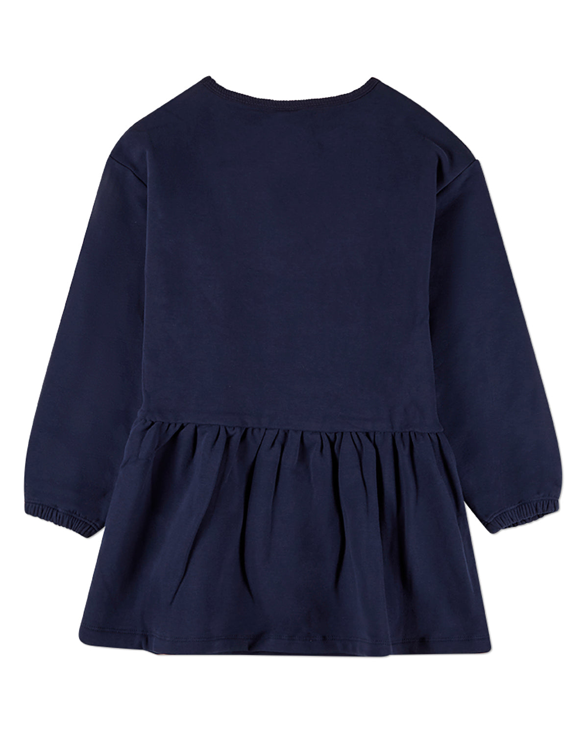Girls "The Gingham Bow" Cotton-Rich Knee-Length Sweatshirt Dress
