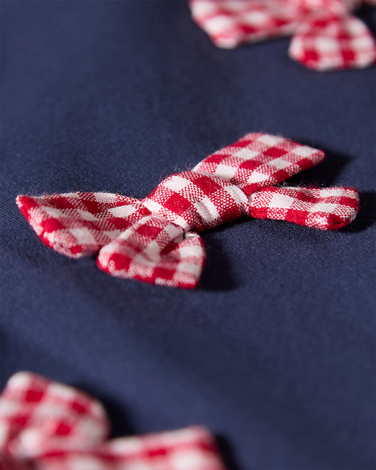Girls "The Gingham Bow" Cotton-Rich Knee-Length Sweatshirt Dress
