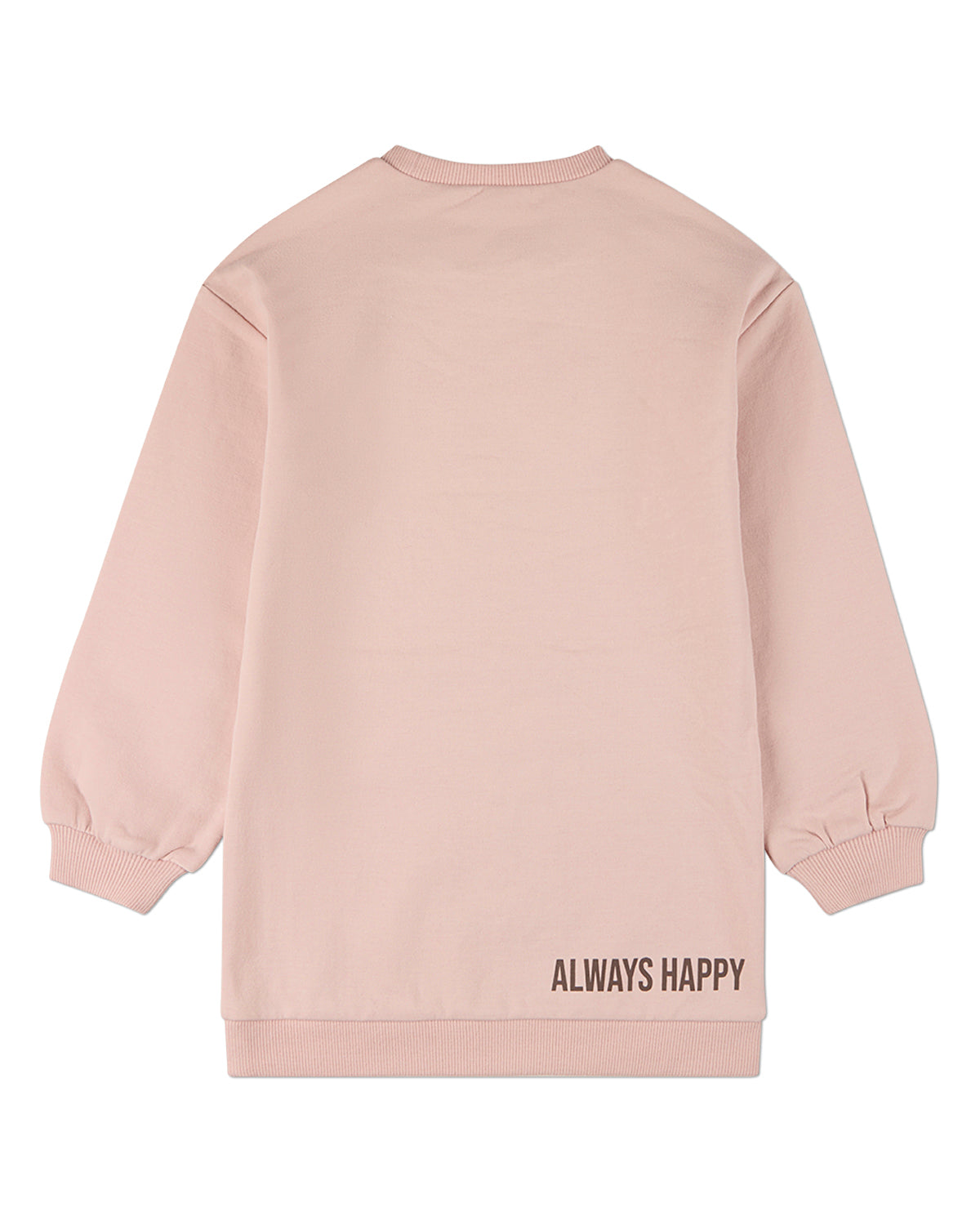 Girls "Smiles All Around" Cotton-Rich Fleece Sweatshirt Dress