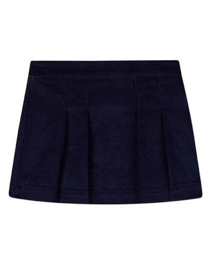 Girls Cotton-Rich Fine-Wale Corduroy Pleated Pull-On Above-Knee Skirt