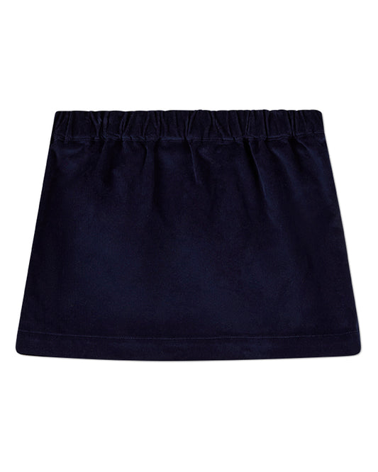 Girls Cotton-Rich Fine-Wale Corduroy Pleated Pull-On Above-Knee Skirt