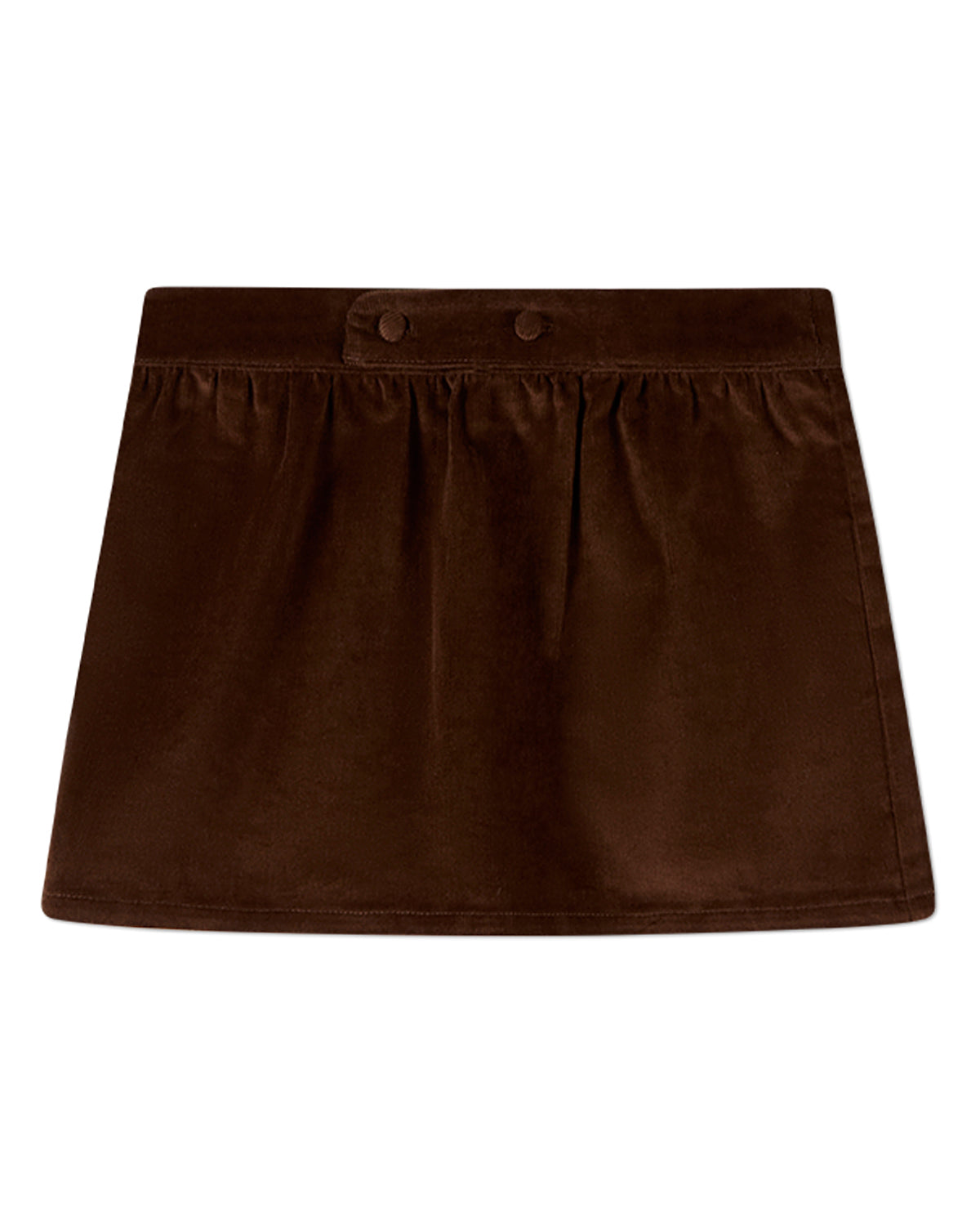 Girls Faux-Button Cotton-Rich Fine-Wale Corduroy Above-Knee Skirt