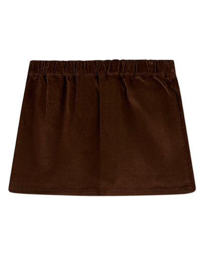 Girls Faux-Button Cotton-Rich Fine-Wale Corduroy Above-Knee Skirt