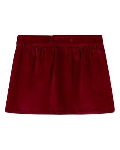 Girls Faux-Button Cotton-Rich Fine-Wale Corduroy Above-Knee Skirt