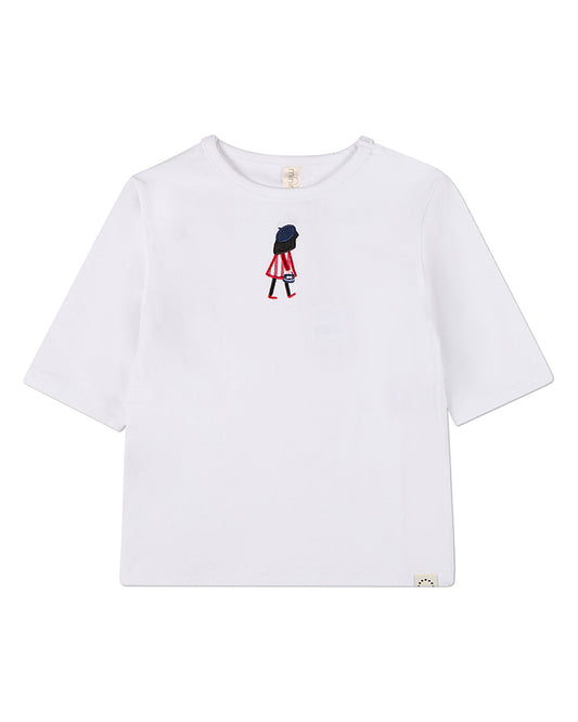 Girls Embroidered "The Girl's Favorite Purse" Cotton-Rich 3/4-Sleeve T-Shirt