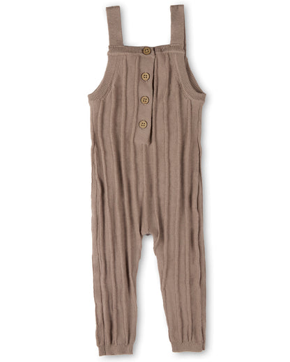 Baby and Toddler Raised 3D Knit 100% Cotton Ribbed Jumpsuit