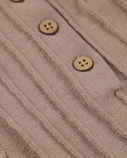 Baby and Toddler Raised 3D Knit 100% Cotton Ribbed Jumpsuit