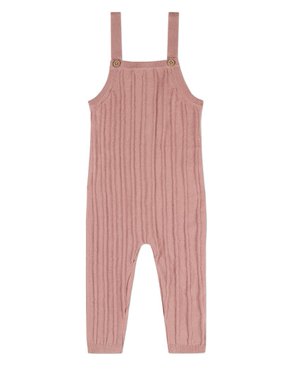 Baby and Toddler Raised 3D Knit 100% Cotton Ribbed Jumpsuit