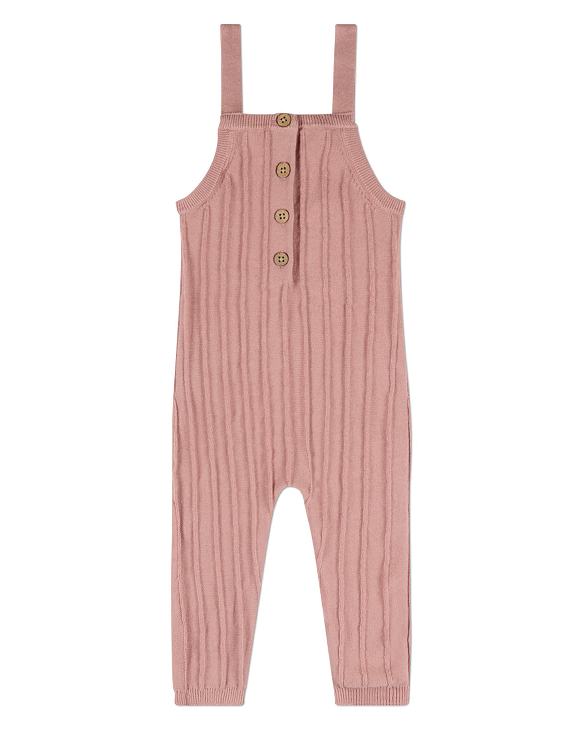 Baby and Toddler Raised 3D Knit 100% Cotton Ribbed Jumpsuit