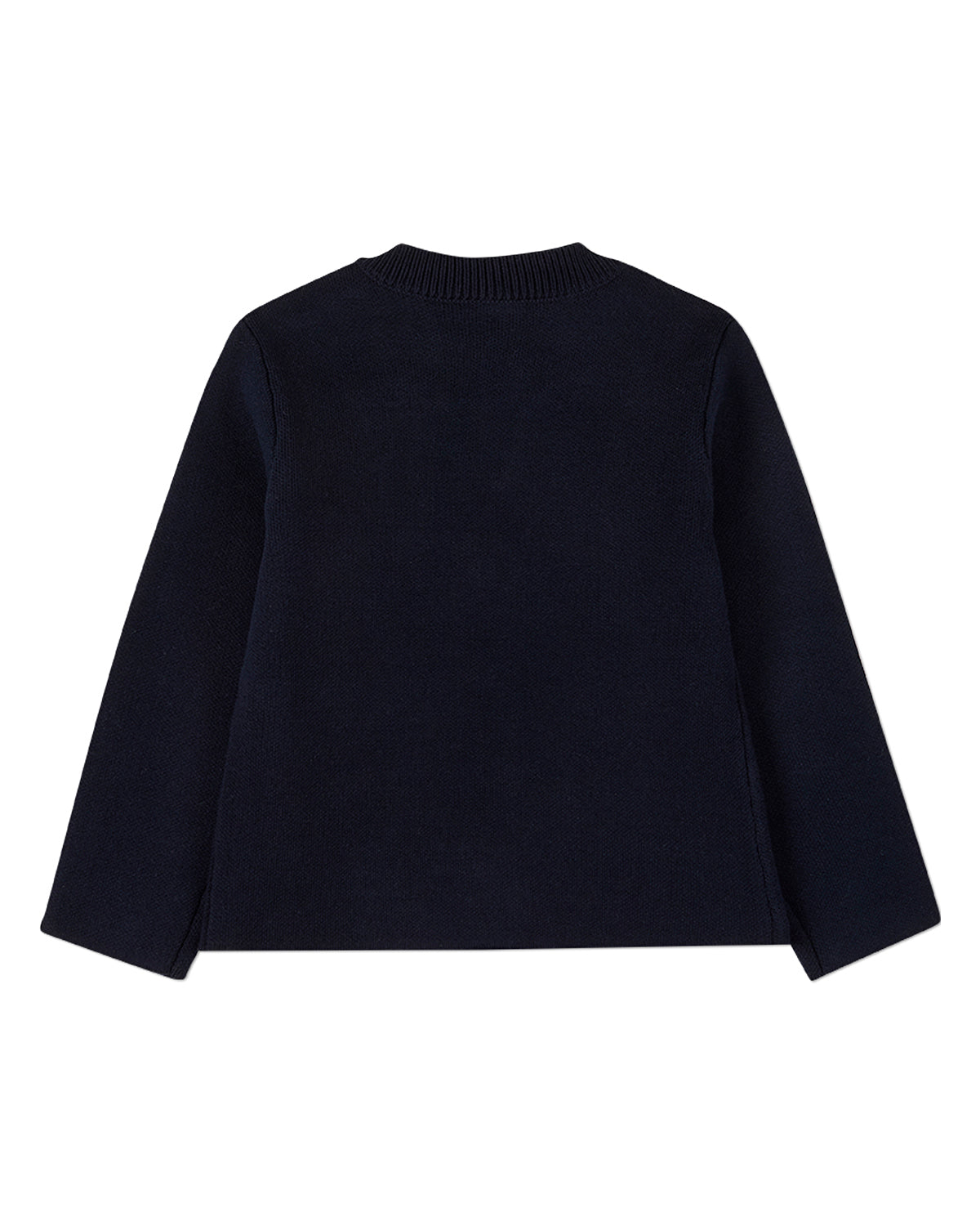 Boys 100% Cotton 2-Pocket Button-Down Cardigan With Raised Crest