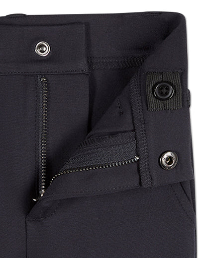 Boys Rayon-Blend 2-Pocket Solid-Color Stretch Knit Dress Pants