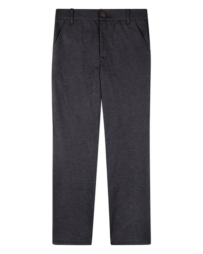 Boys Houndstooth-Print Rayon-Blend 2-Pocket Stretch Knit Dress Pants