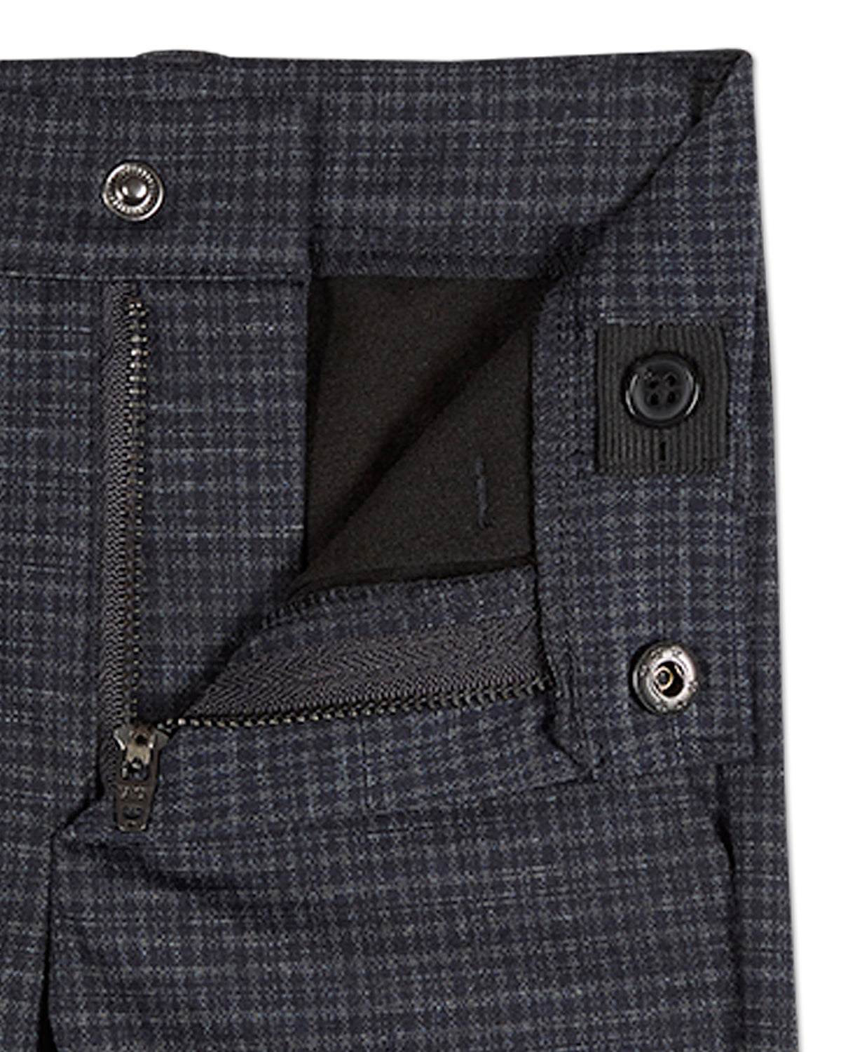 Boys Plaid-Print Rayon-Blend 2-Pocket Stretch Knit Dress Pant