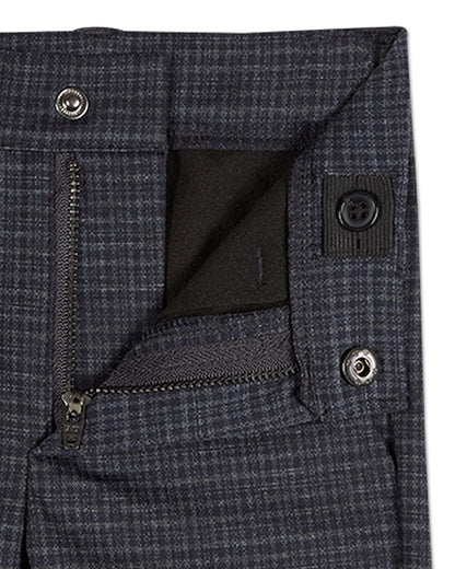 Boys Plaid-Print Rayon-Blend 2-Pocket Stretch Knit Dress Pant