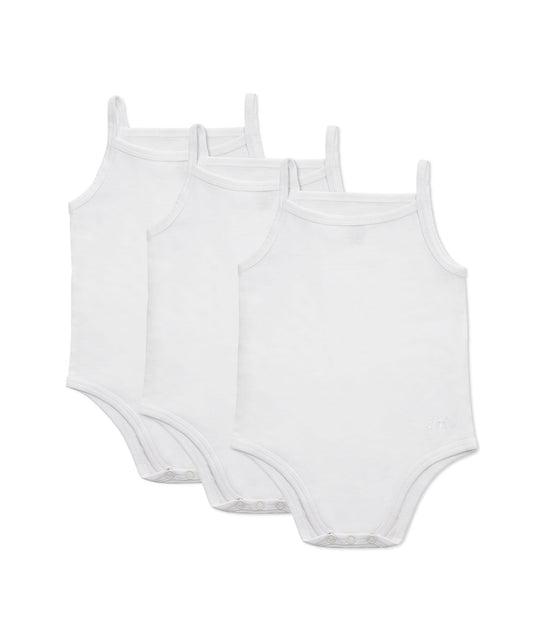 3 Pair Pack Solid Bodysuits