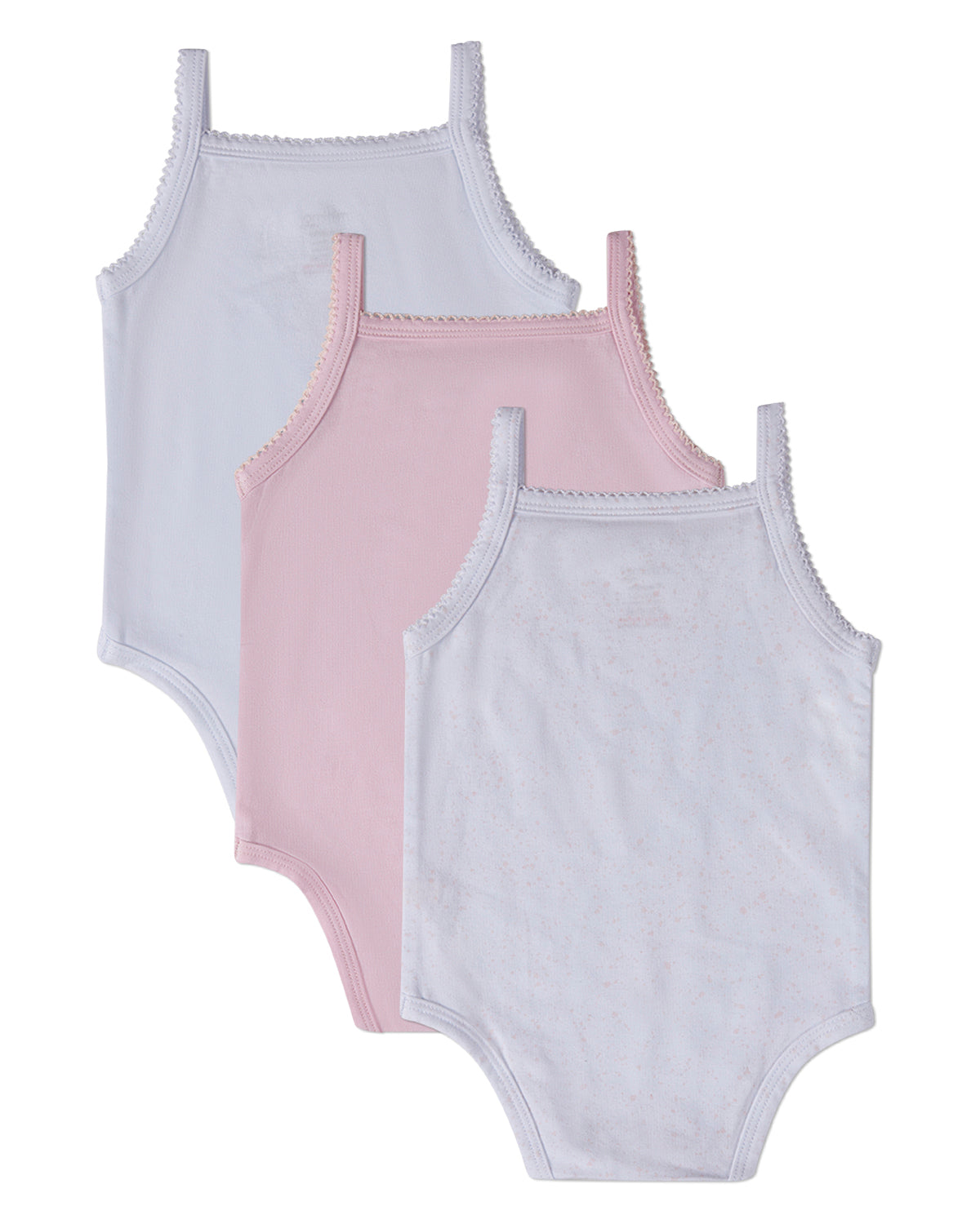 3 Pack Baby "Playful Bunny" Cotton / Modal Tag-Free Bodysuits