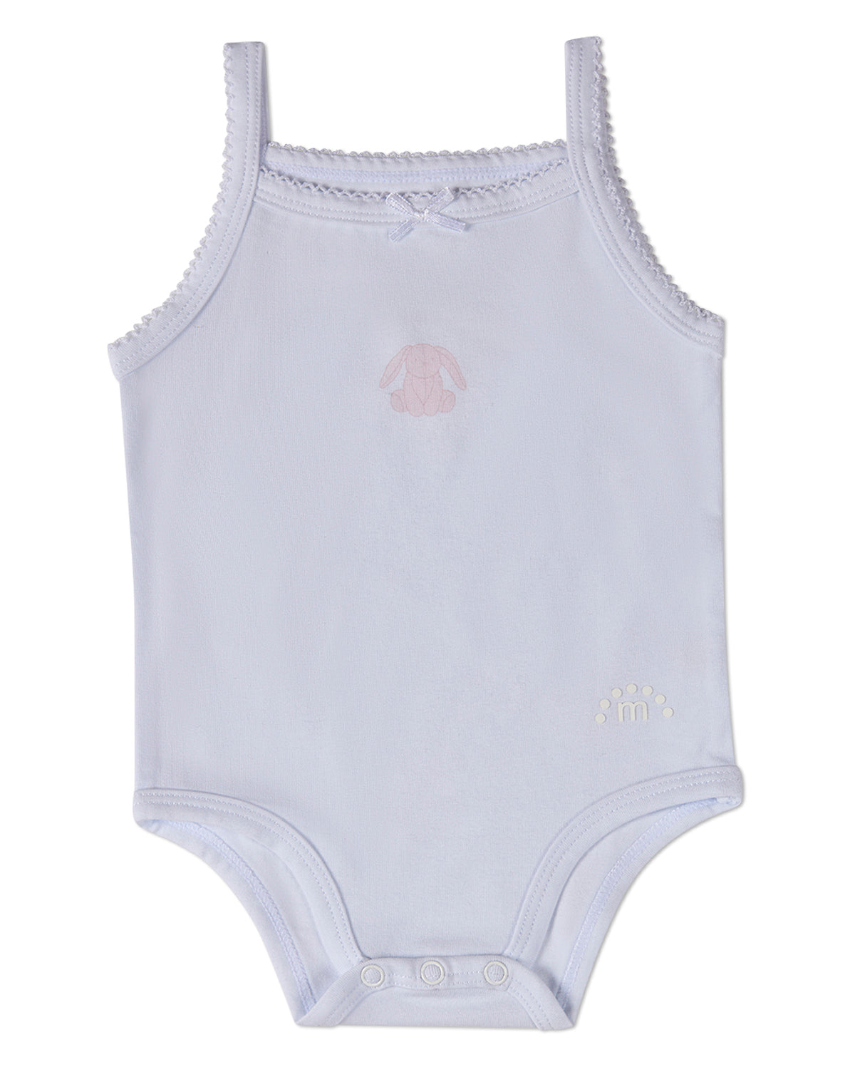 3 Pack Baby "Playful Bunny" Cotton / Modal Tag-Free Bodysuits
