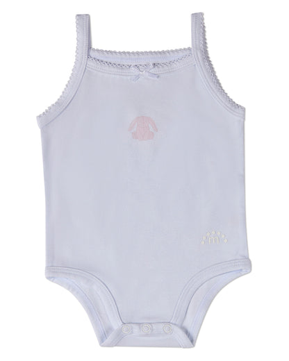 3 Pack Baby "Playful Bunny" Cotton / Modal Tag-Free Bodysuits