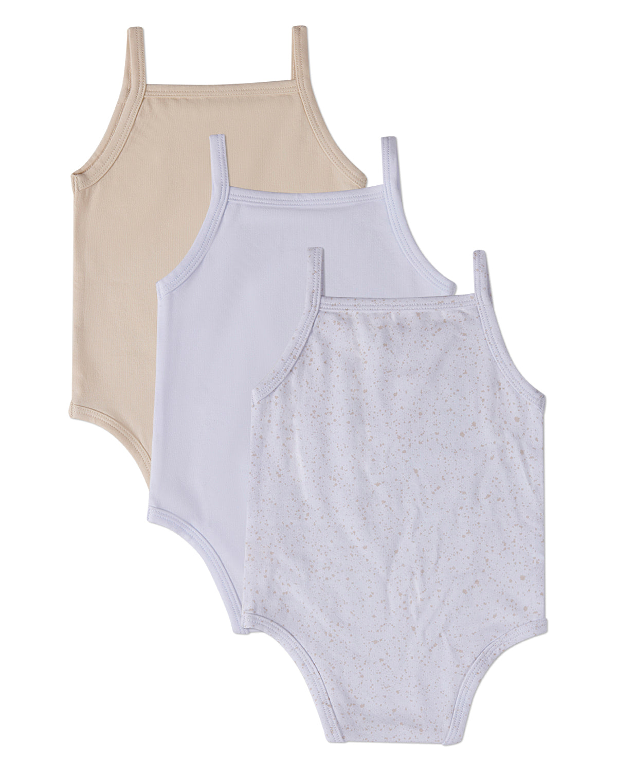3 Pack Baby "Playful Bunny" Cotton / Modal Tag-Free Bodysuits