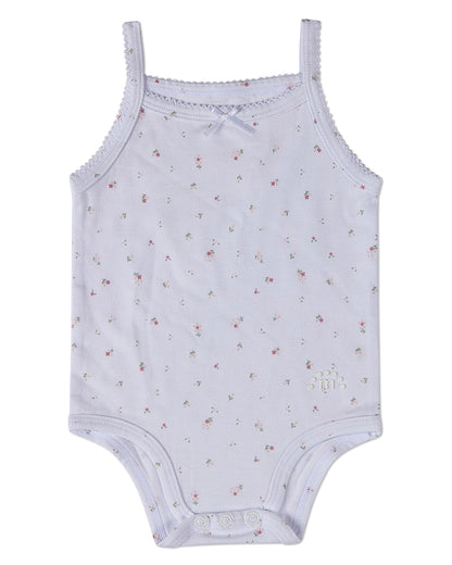3 Pack Baby Girls Cotton / Modal Bodysuits - Florals, Stripes, Solid