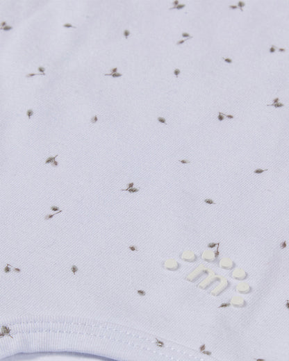 3 Pack Baby Cotton / Modal Bodysuits - Petite Leaves, Stripes, Solid
