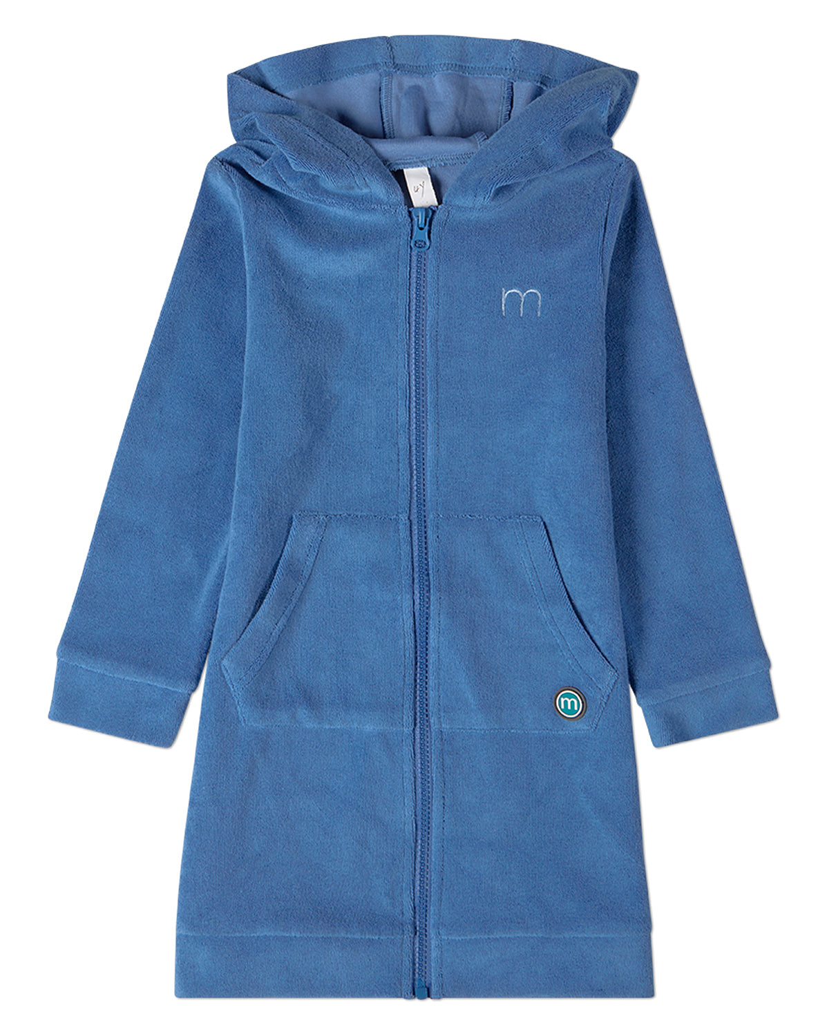 Kids "Swimmers Club" Cotton-Rich Terry Full-Zip Hooded Robe