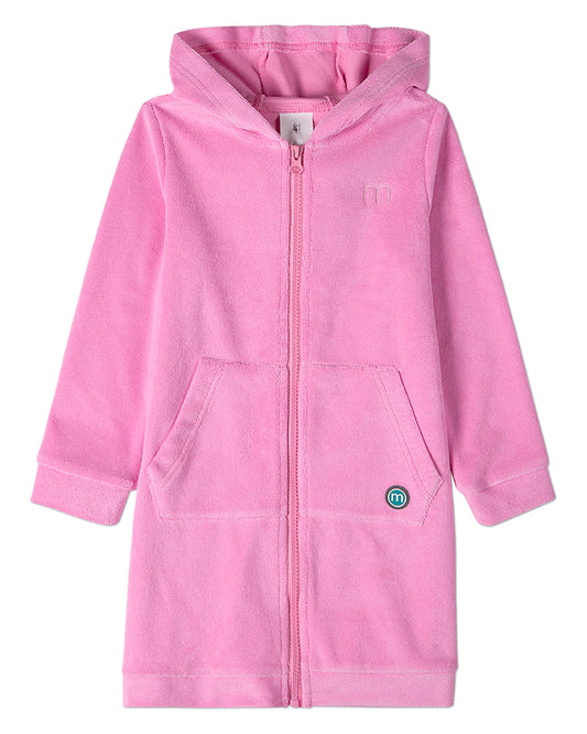 Kids "Swimmers Club" Cotton-Rich Terry Full-Zip Hooded Robe