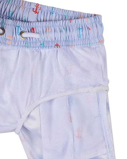 Boys "Sail and Anchor" Quick-Dry UPF 50 Swim Trunks with Pockets