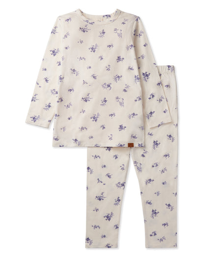 Girls' Floral Toile Pajama Set